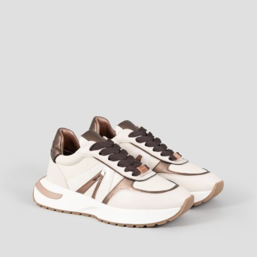 ALEXANDER SMITH Sneaker Cream-Bronze Ioakim Shoes Fashion and More