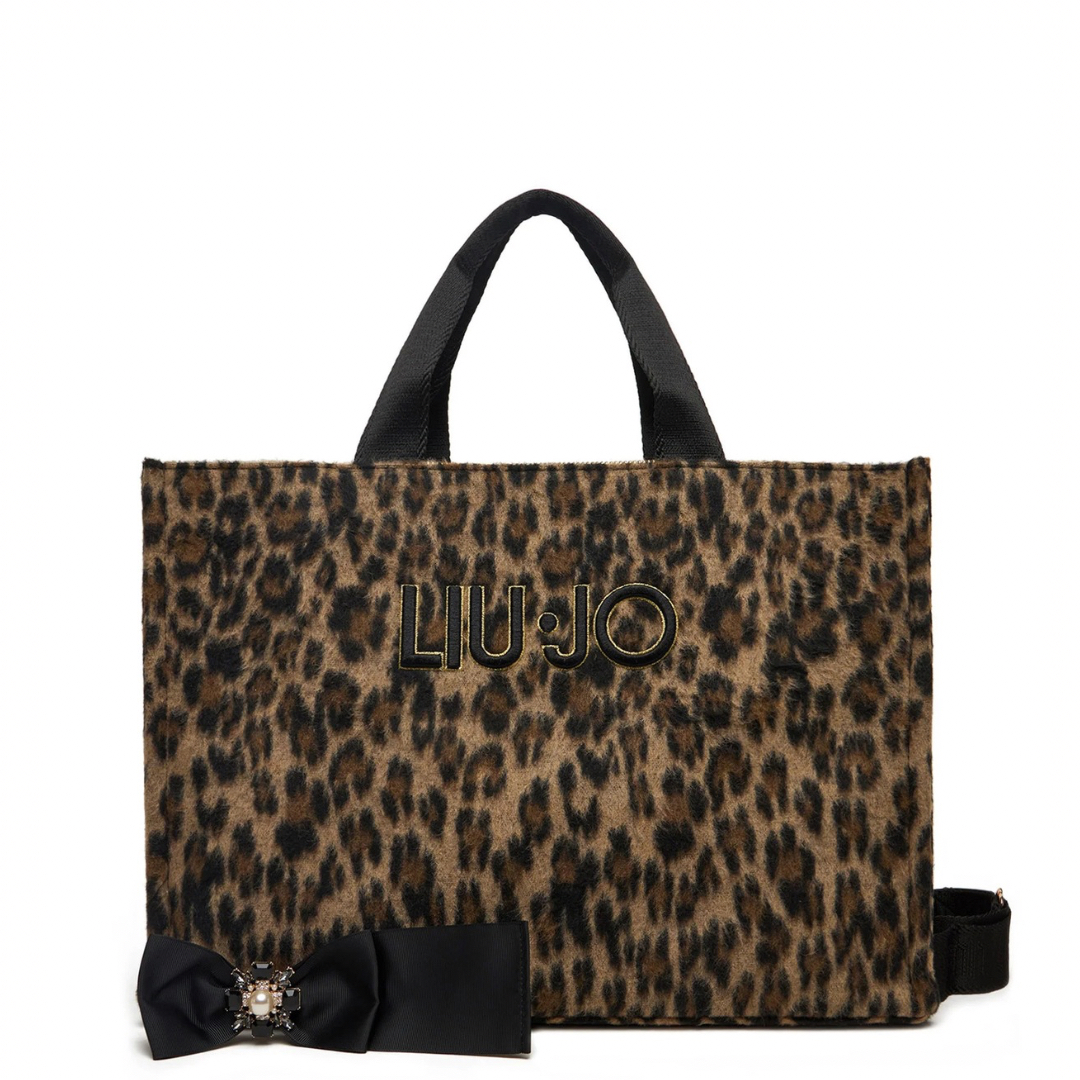 L TOTE Brown Animalier Bag LIU JO